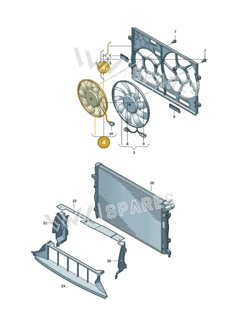 3Q0959455C — Audi RSQ3 Sportback (2019-2024) diagram f3z121900, position 4