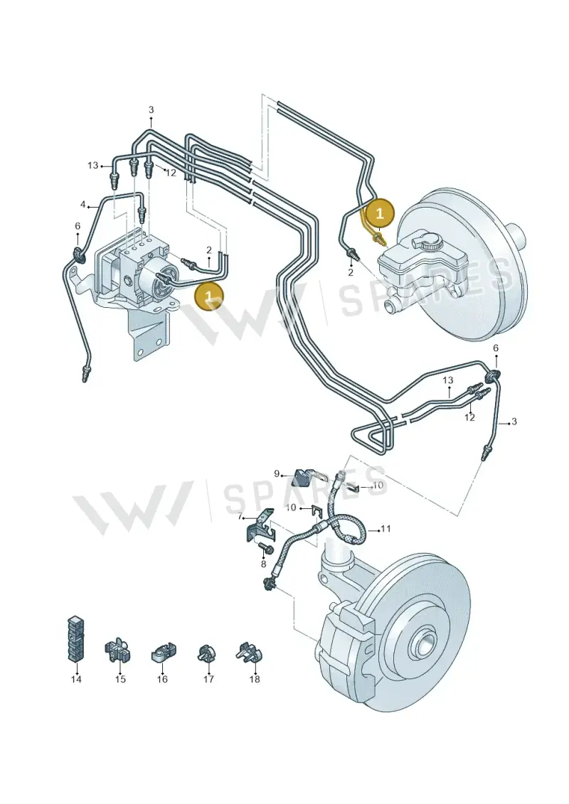 3Q1614739 — Audi A3 Sportback (2019-2021) diagram 869611200, position 1