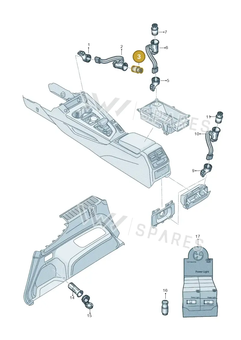3R0919311 — Audi RS4 Avant (2017-2025) diagram 849919900, position 3