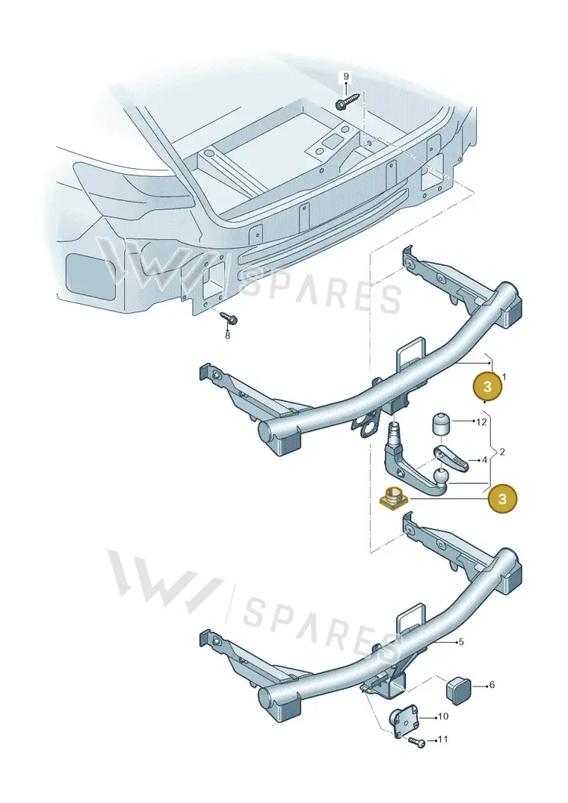 3T0803594 — Audi Q8 e-tron (2018-2020) diagram 586804500, position 3