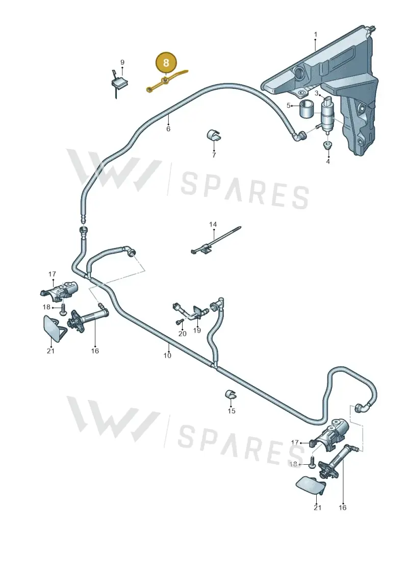 3W0971838 — Audi RS6 Avant (2019-) diagram 435955035, position 8