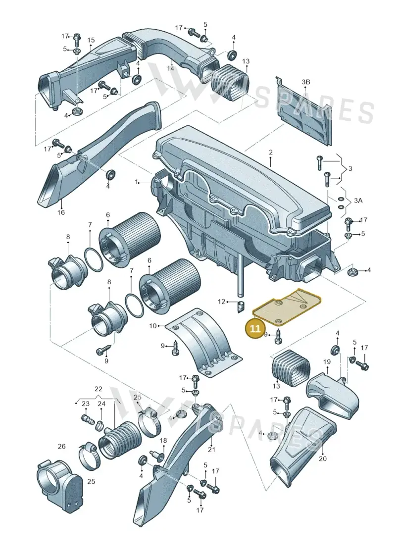 420115339C — Audi R8 qu. 5.2 (2012-2015) diagram 618133000, position 11