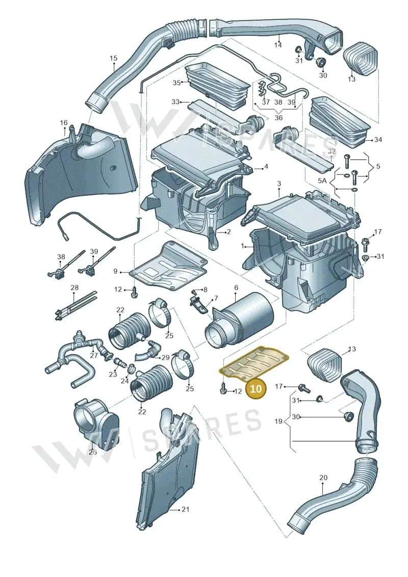 420115339J — Audi R8 Spyder (2015-2024) diagram 872133200, position 10
