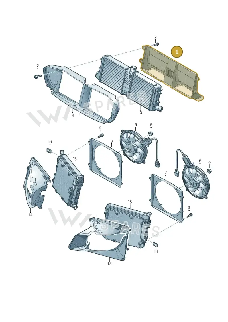 420121334A — Audi R8 qu. 5.2 (2012-2015) diagram 618121900, position 1