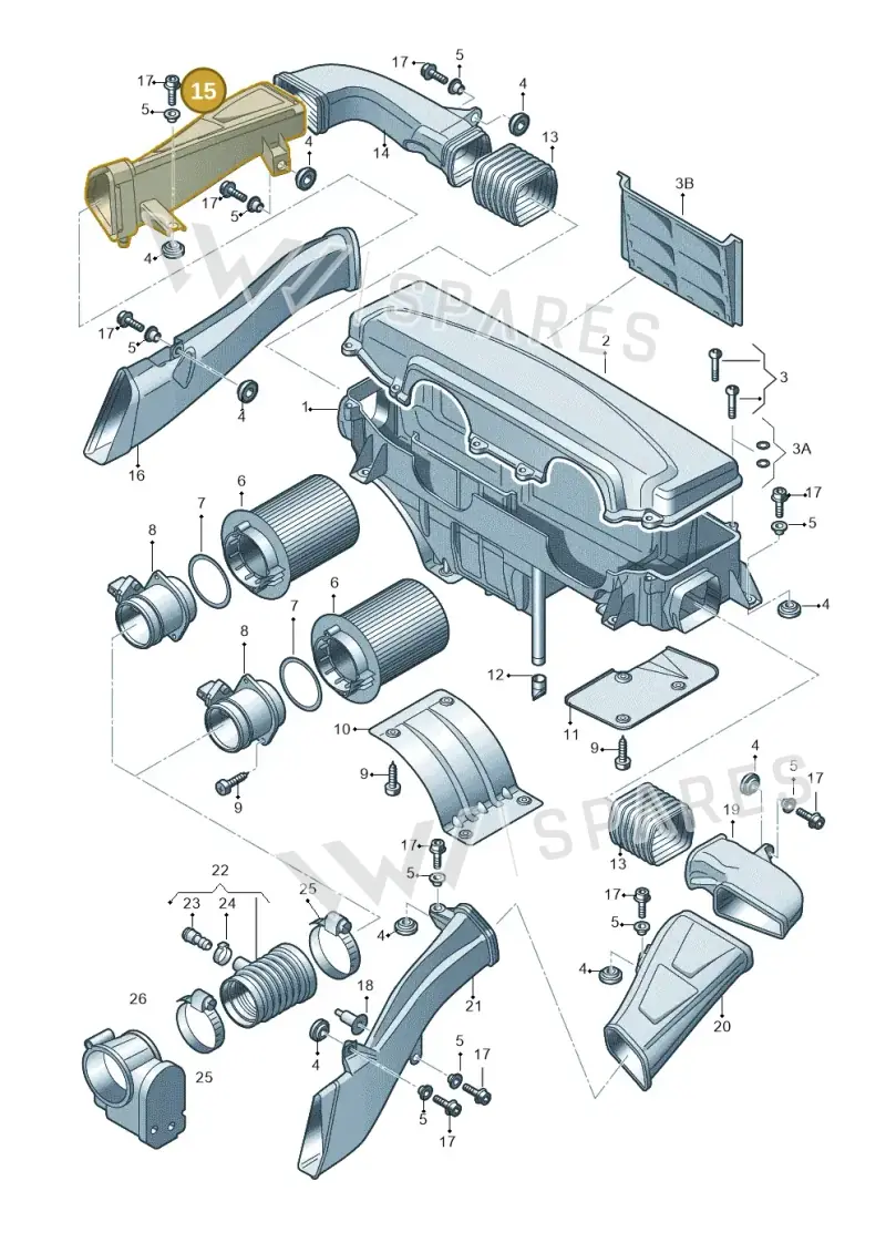 420129928 — Audi R8 qu. 5.2 (2012-2015) diagram 618133000, position 15