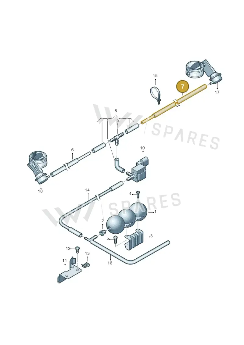420131385AB — Audi R8 qu. 5.2 (2012-2015) diagram 618131800, position 7