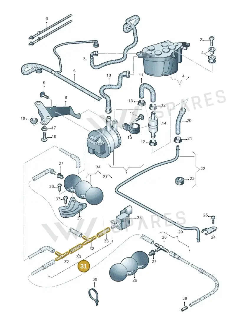 420131385Q — Audi R8                08> (2007-) diagram 618201600, position 31