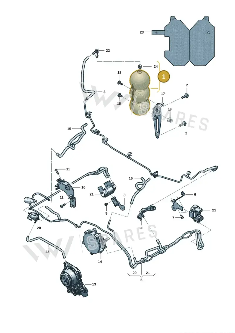 420131541 — Audi A8L (2017-2022) diagram 838133082, position 1
