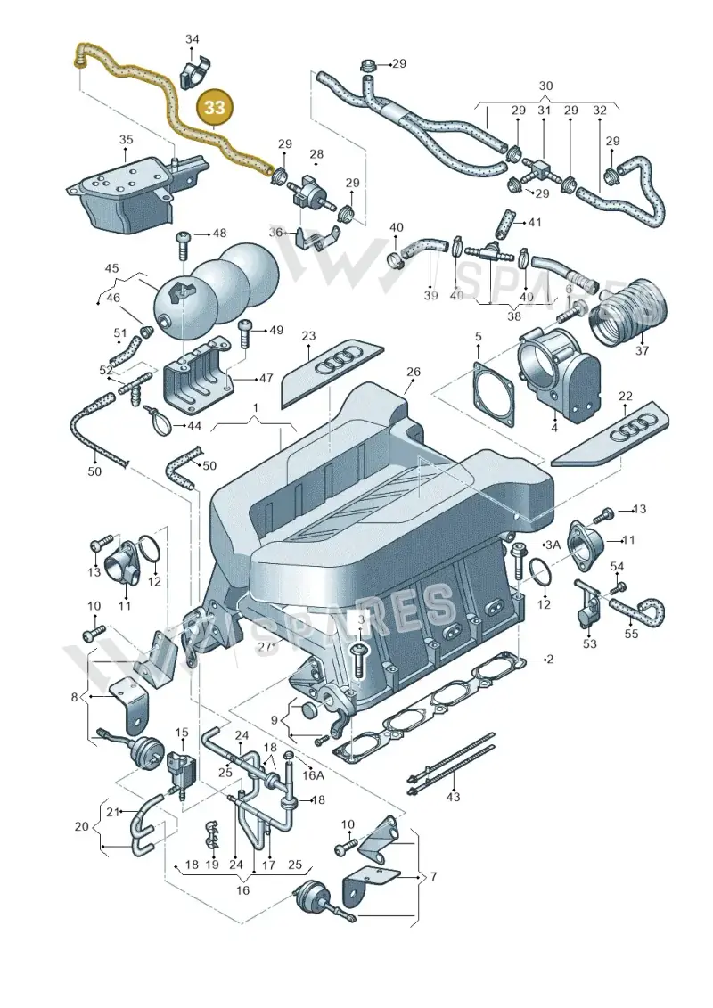 420133371A — Audi R8 qu. 5.2 (2012-2015) diagram 752133100, position 33