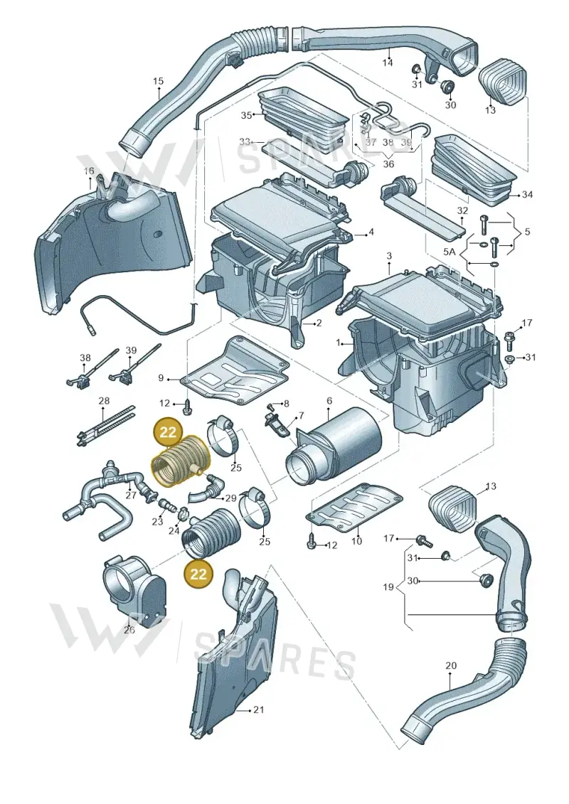 420133385J — Audi R8 Spyder (2015-2024) diagram 872133200, position 22