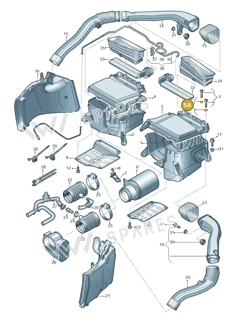 420198132A — Audi R8 Spyder (2015-2024) diagram 872133200, position 5A
