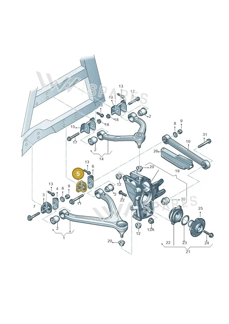 420501430K — Audi R8 qu. 5.2 (2012-2015) diagram 618505050, position 5