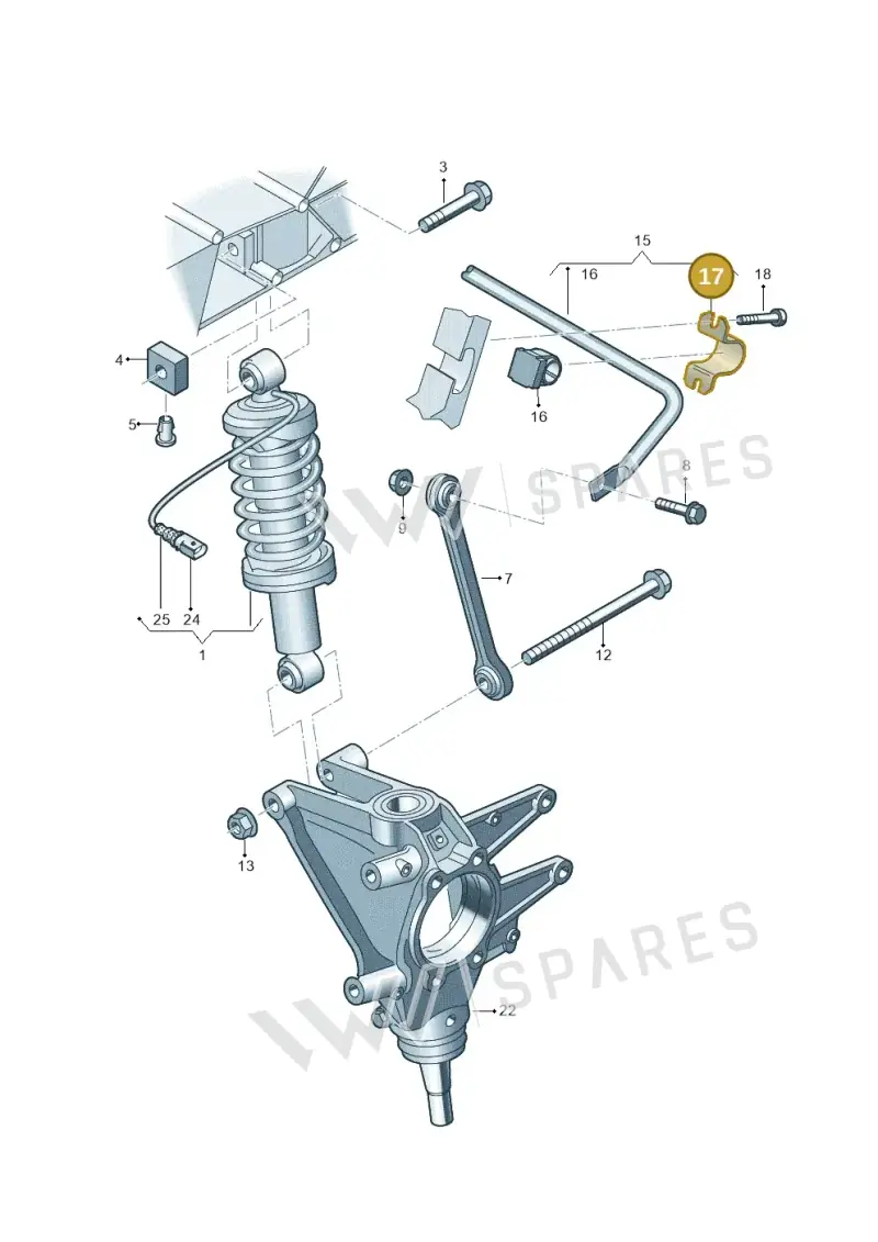 420511439 — Audi R8 Spyder (2015-2024) diagram 872511080, position 17