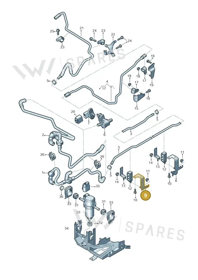 420611791B — Audi R8 qu. 5.2 (2012-2015) diagram 618611700, position 9