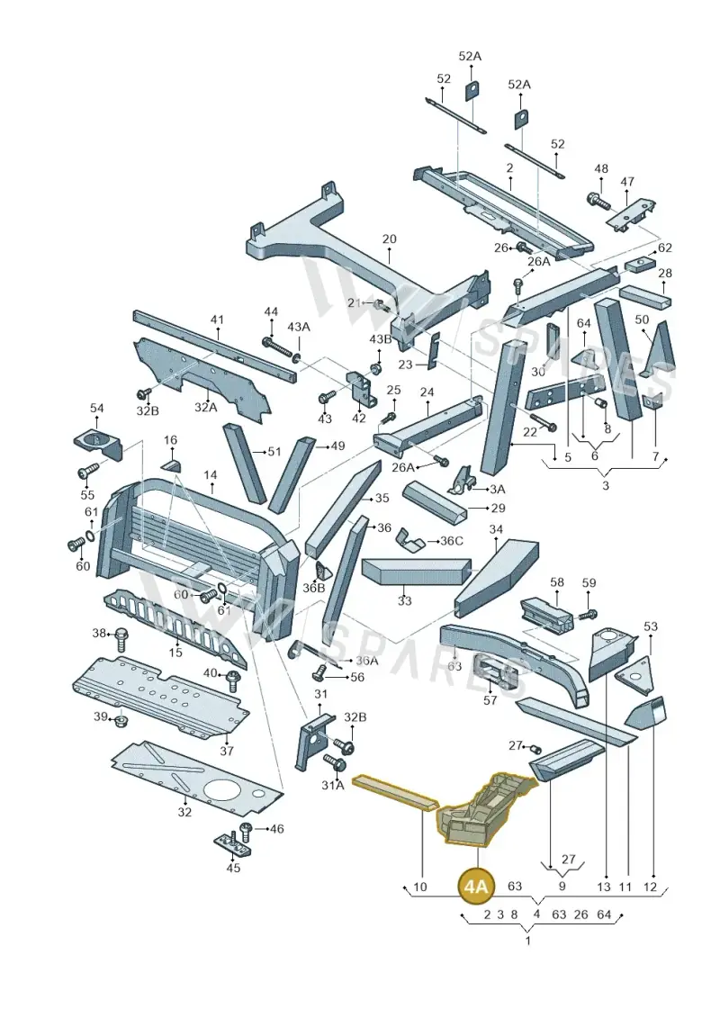 420801194Q — Audi R8 qu. 5.2 (2012-2015) diagram 618813000, position 4A
