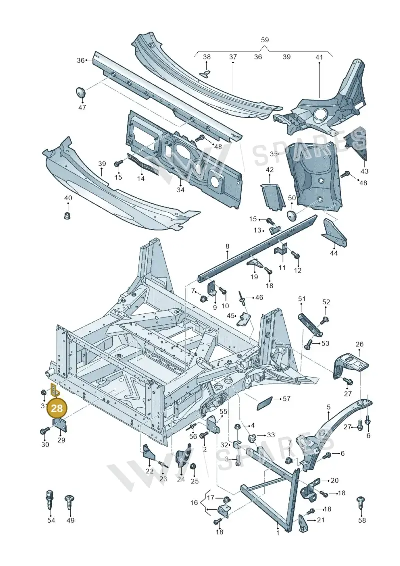 420805733 — Audi R8 Spyder (2015-2024) diagram 872805000, position 28