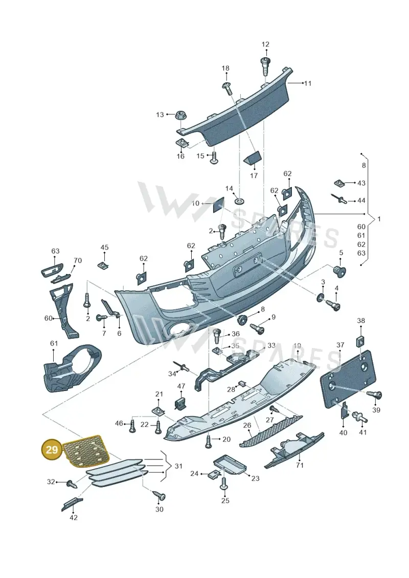 420807697D9B9 — Audi R8 qu. 5.2 (2012-2015) diagram 752807600, position 29