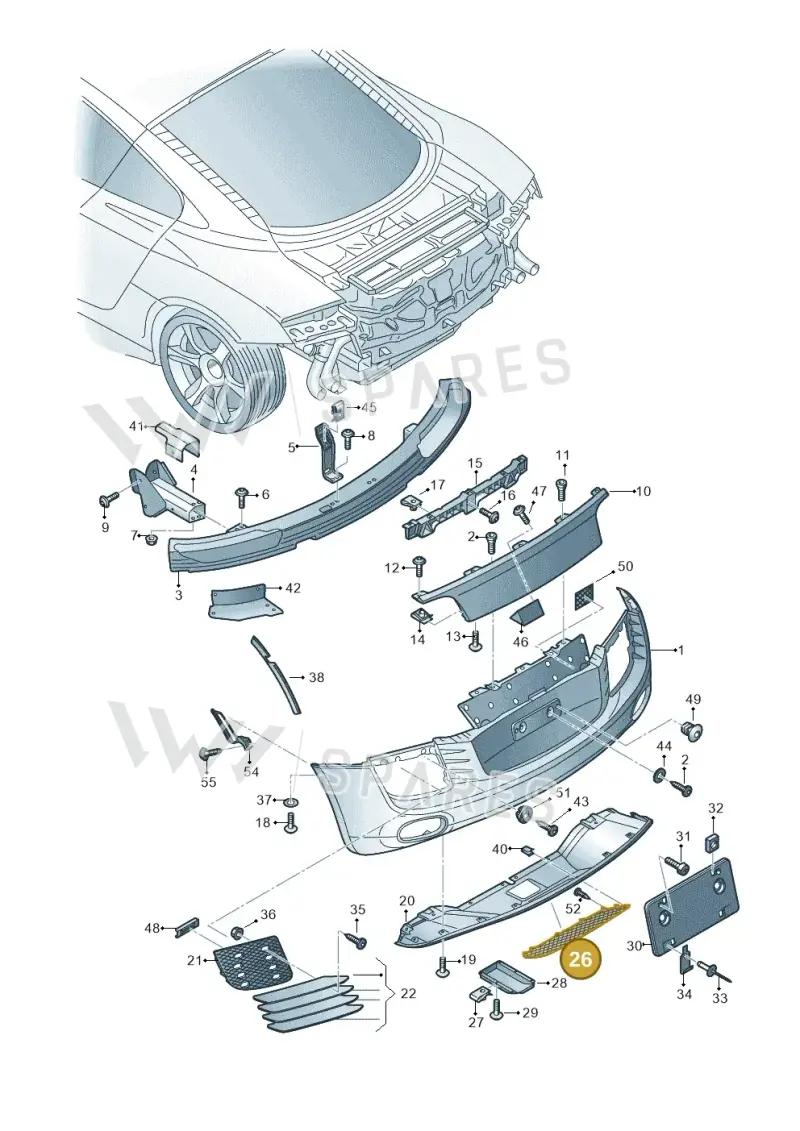 420807925 — Audi R8                08> (2007-) diagram 618807500, position 26