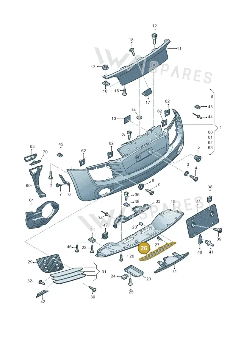 420807925 — Audi R8 qu. 5.2 (2012-2015) diagram 752807600, position 26