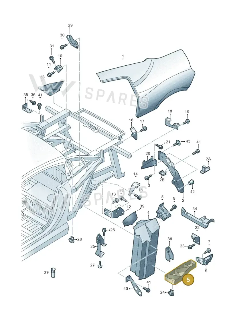 420809098A — Audi R8 qu. 5.2 (2012-2015) diagram 618809500, position 5