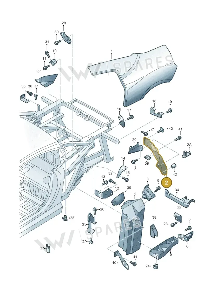 420809854E — Audi R8 qu. 5.2 (2012-2015) diagram 618809500, position 2