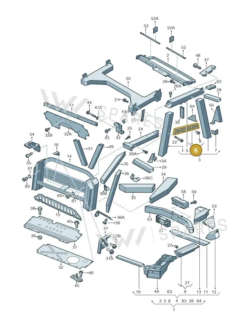 420813723D — Audi R8 qu. 5.2 (2012-2015) diagram 618813000, position 6