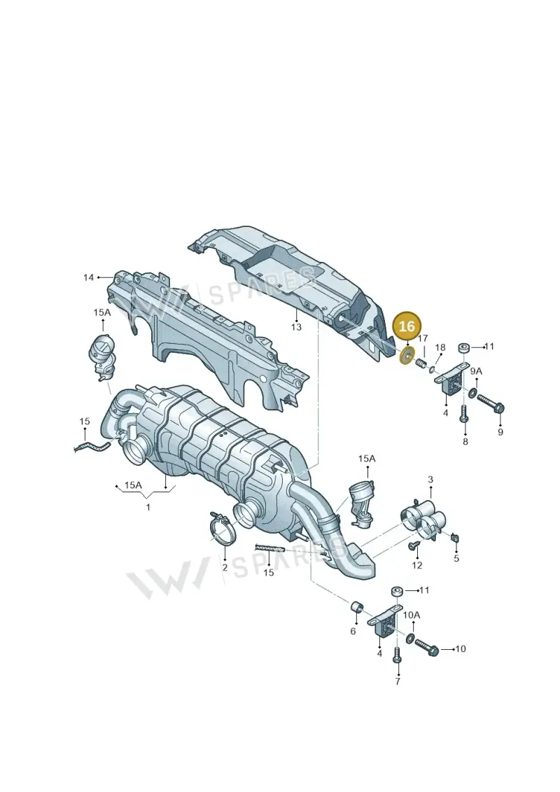 420825371A — Audi R8 Spyder (2015-2024) diagram 872253850, position 16
