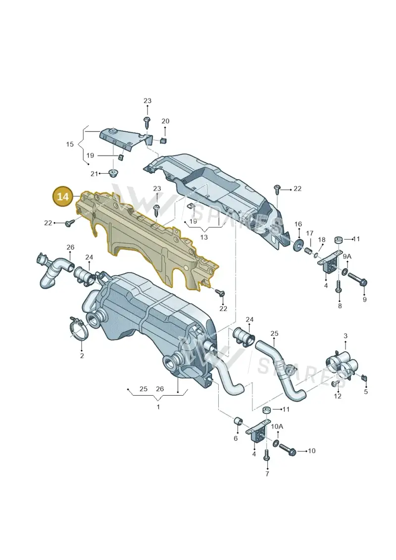 420825613B — Audi R8 qu. 5.2 (2012-2015) diagram 618253700, position 14