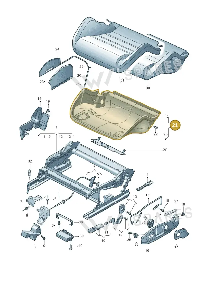 4208813046PS — Audi RS5 Cabrio (2012-2015) diagram 759881300, position 21