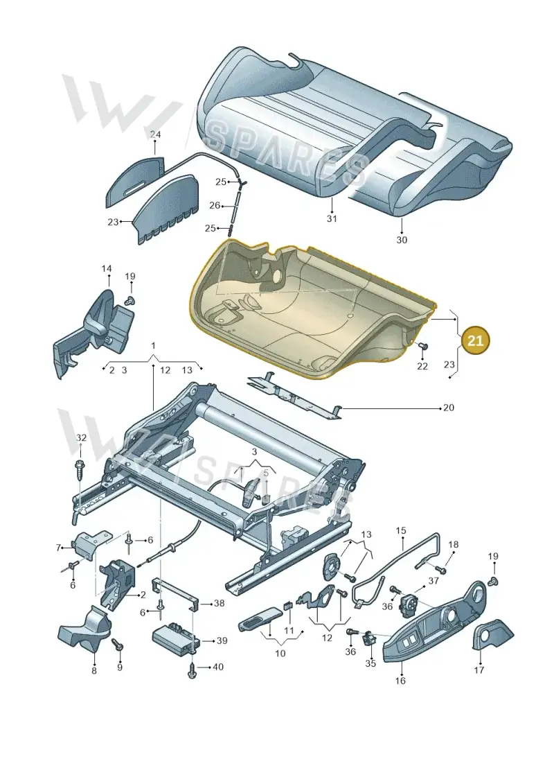 4208813046PS — Audi RS4 Av. qu. 4.2 (2012-2015) diagram 473881300, position 21