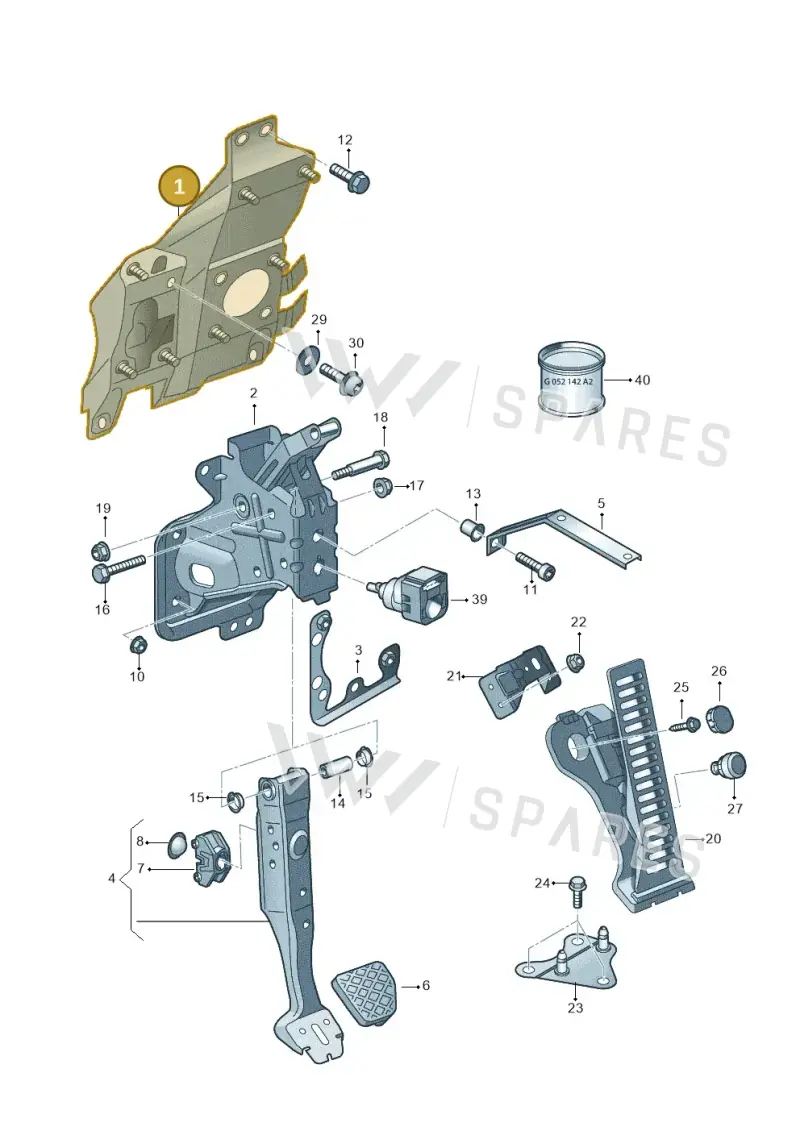 423721201D — Audi R8 qu. 5.2 (2012-2015) diagram 618721600, position 1