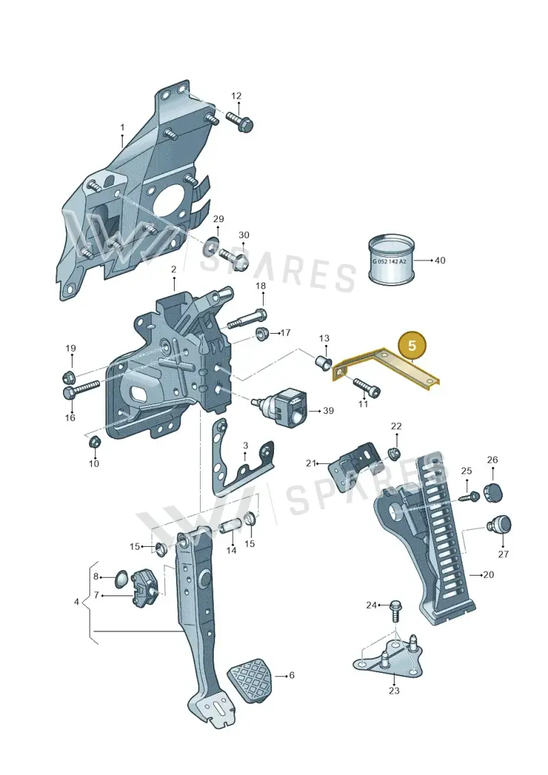 423721983A — Audi R8 qu. 5.2 (2012-2015) diagram 618721600, position 5