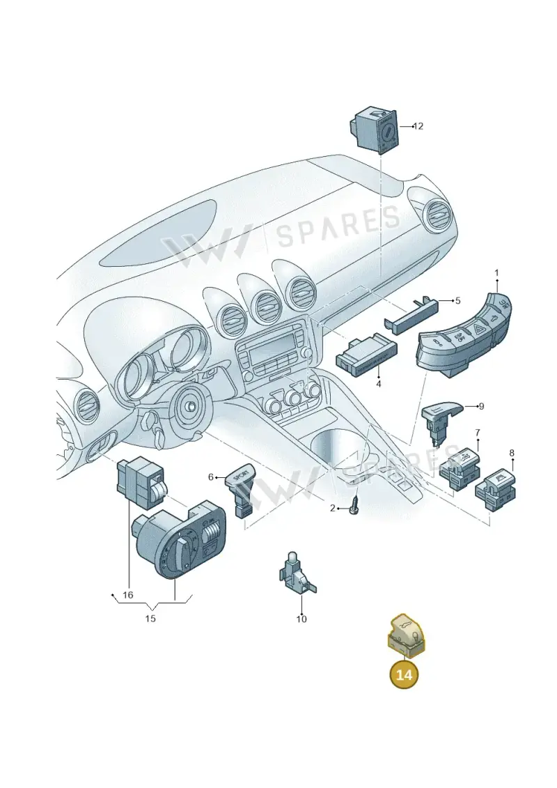 423959831AV10 — Audi R8 qu. 5.2 (2012-2015) diagram 609941500, position 14