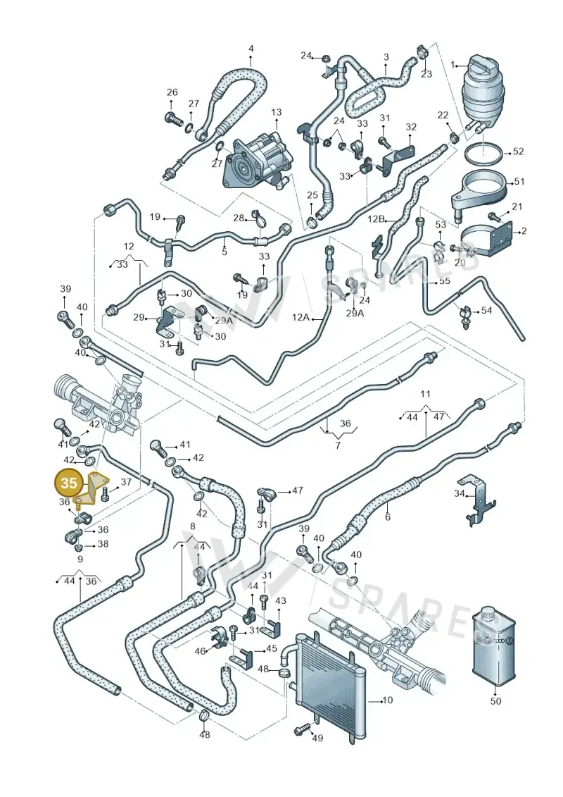 424422163A — Audi R8 qu. 5.2 (2012-2015) diagram 618422500, position 35