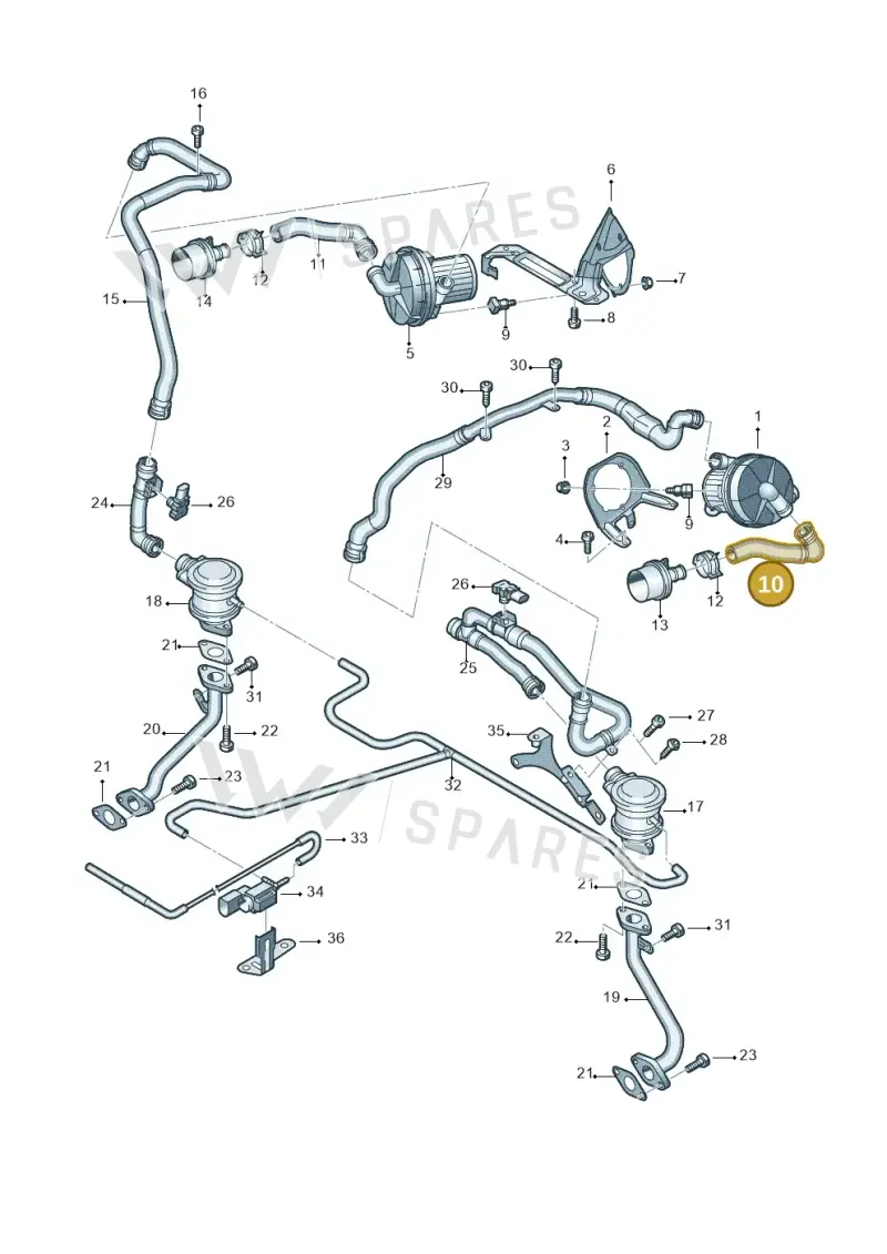 427131461B — Audi R8 qu. 5.2 (2012-2015) diagram 618131300, position 10