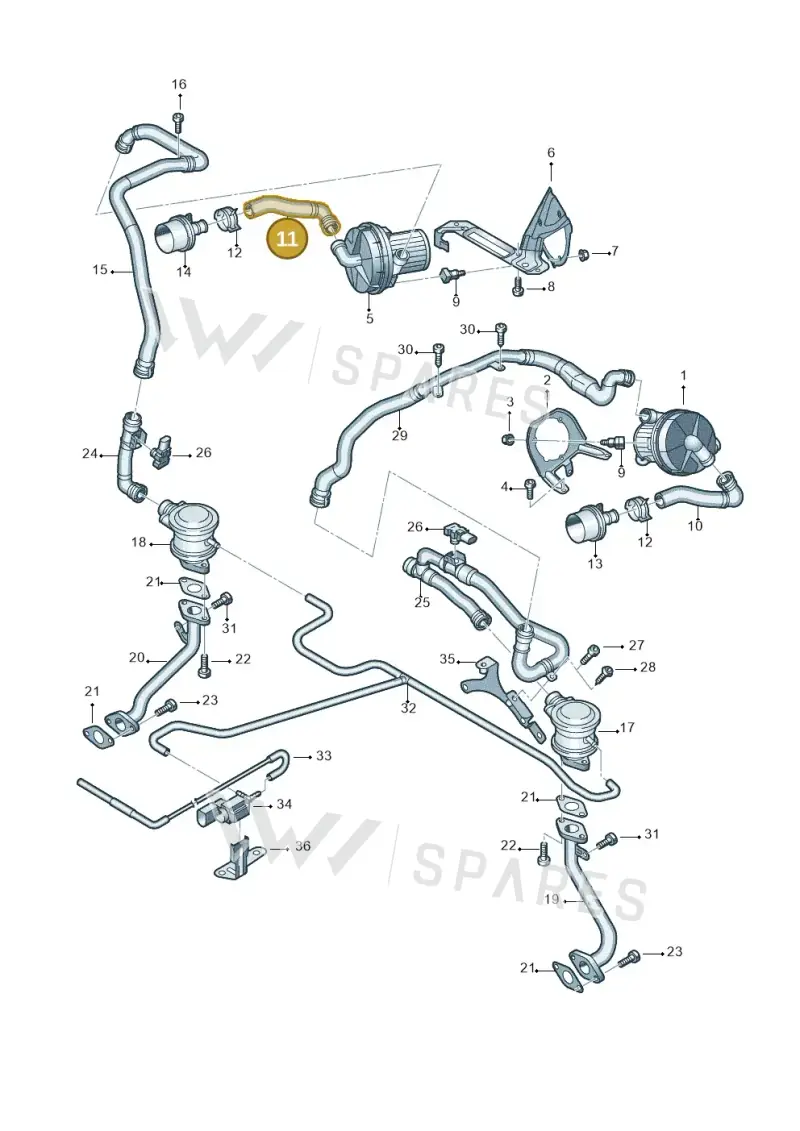 427131461C — Audi R8 qu. 5.2 (2012-2015) diagram 618131300, position 11