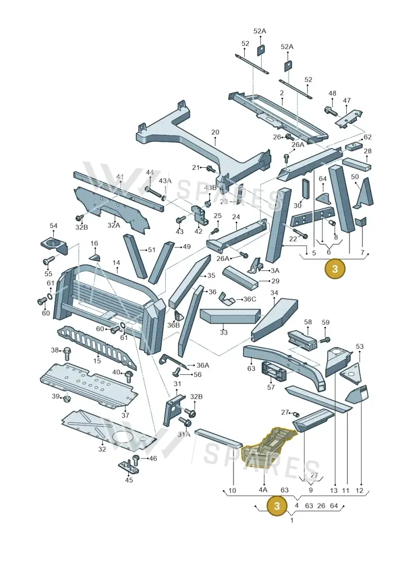 427813708TA — Audi R8 qu. 5.2 (2012-2015) diagram 618813000, position 3