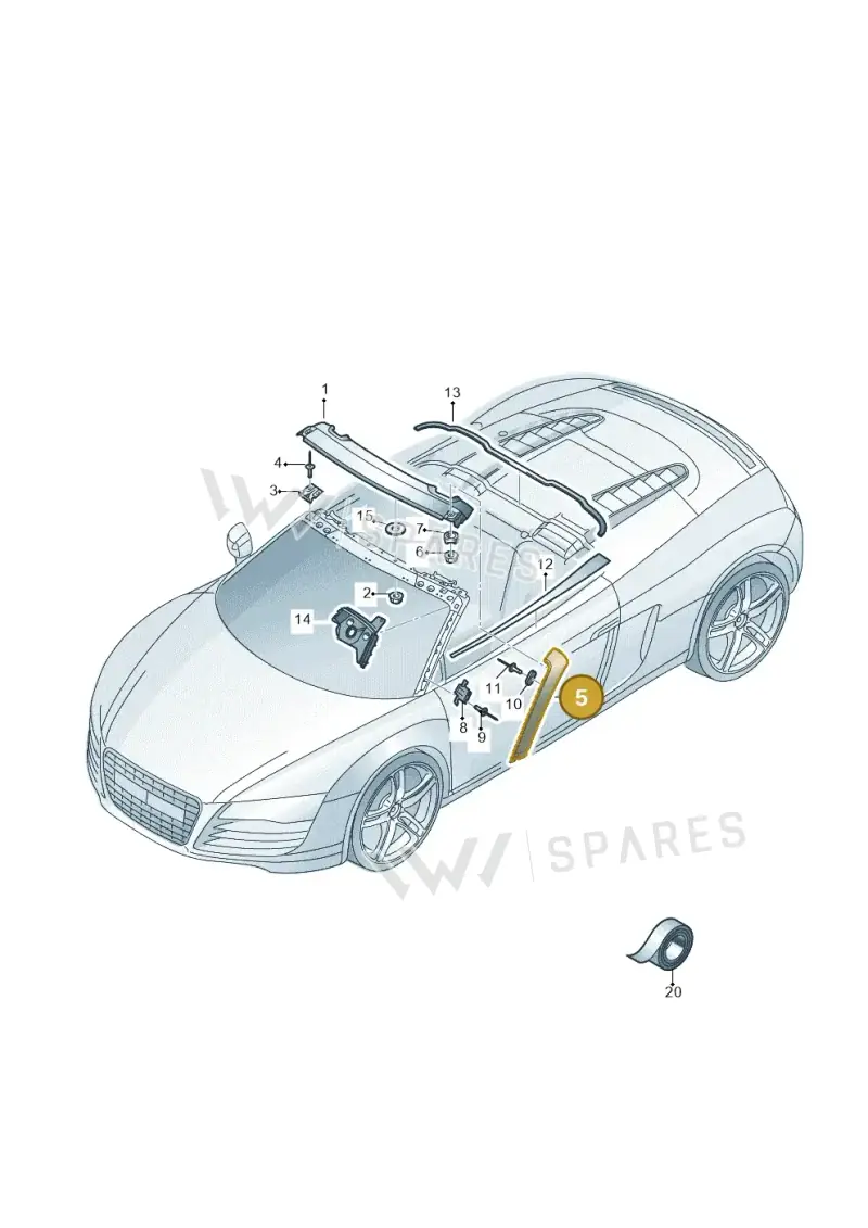 427853265E — Audi R8                08> (2007-) diagram 618853100, position 5