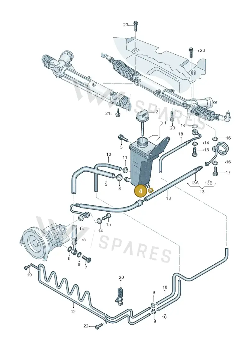431129669 — Audi RS6 qu. (2003-2004) diagram 260422700, position 4