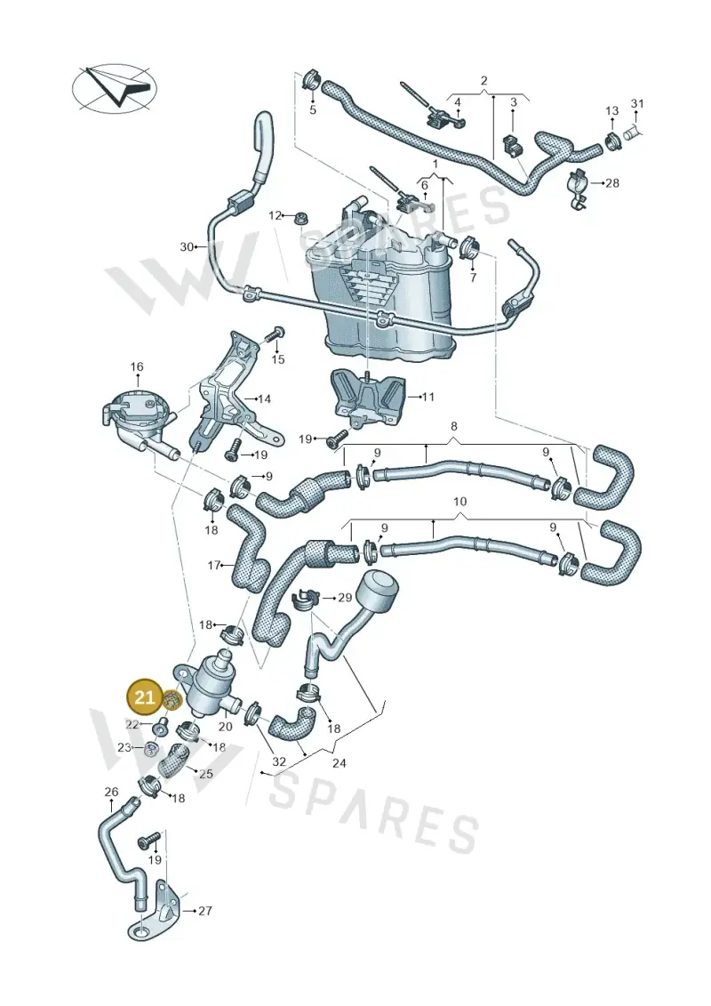 431129669 — Audi R8 Spyder (2015-2024) diagram 872201800, position 21