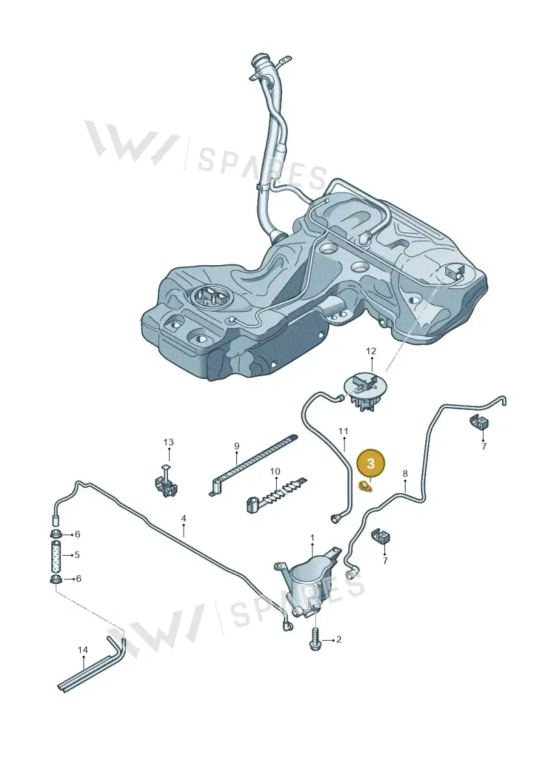 431616823B — Audi RS4 Av. qu. 4.2 (2012-2015) diagram 620201800, position 3