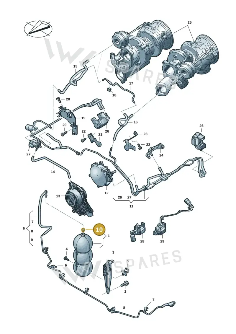 431820667 — Audi Q8 Quattro 3,0 (2018-) diagram 429133086, position 10