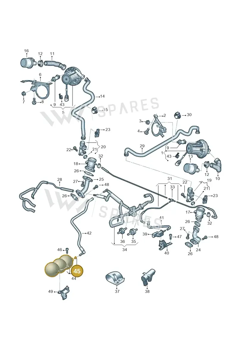 431820667 — Audi R8 Spyder (2015-2024) diagram 872131350, position 45