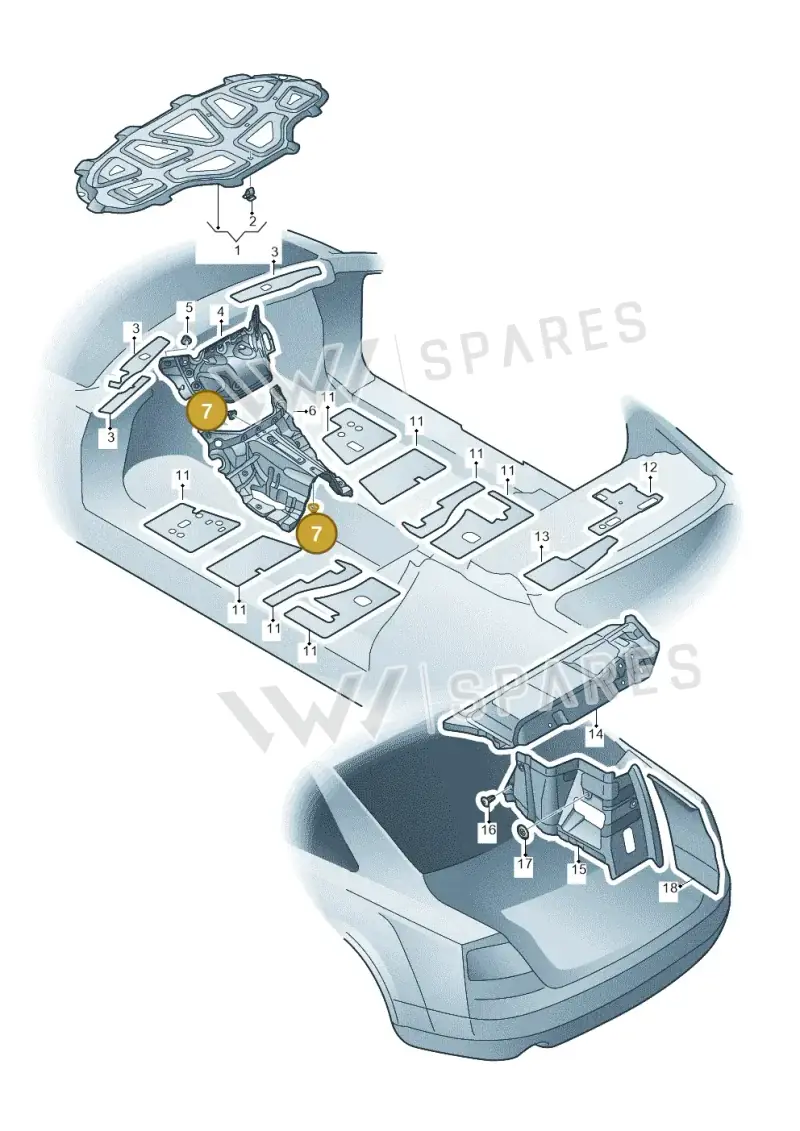 441863987B — Audi A8L qu. 3.0 TDI (2013-2018) diagram 696863200, position 7