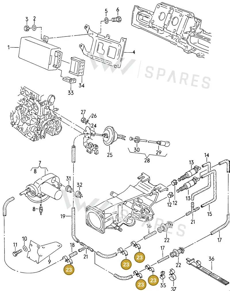 441971848A — Audi V8 (1989-1993) diagram 090155420, position 23