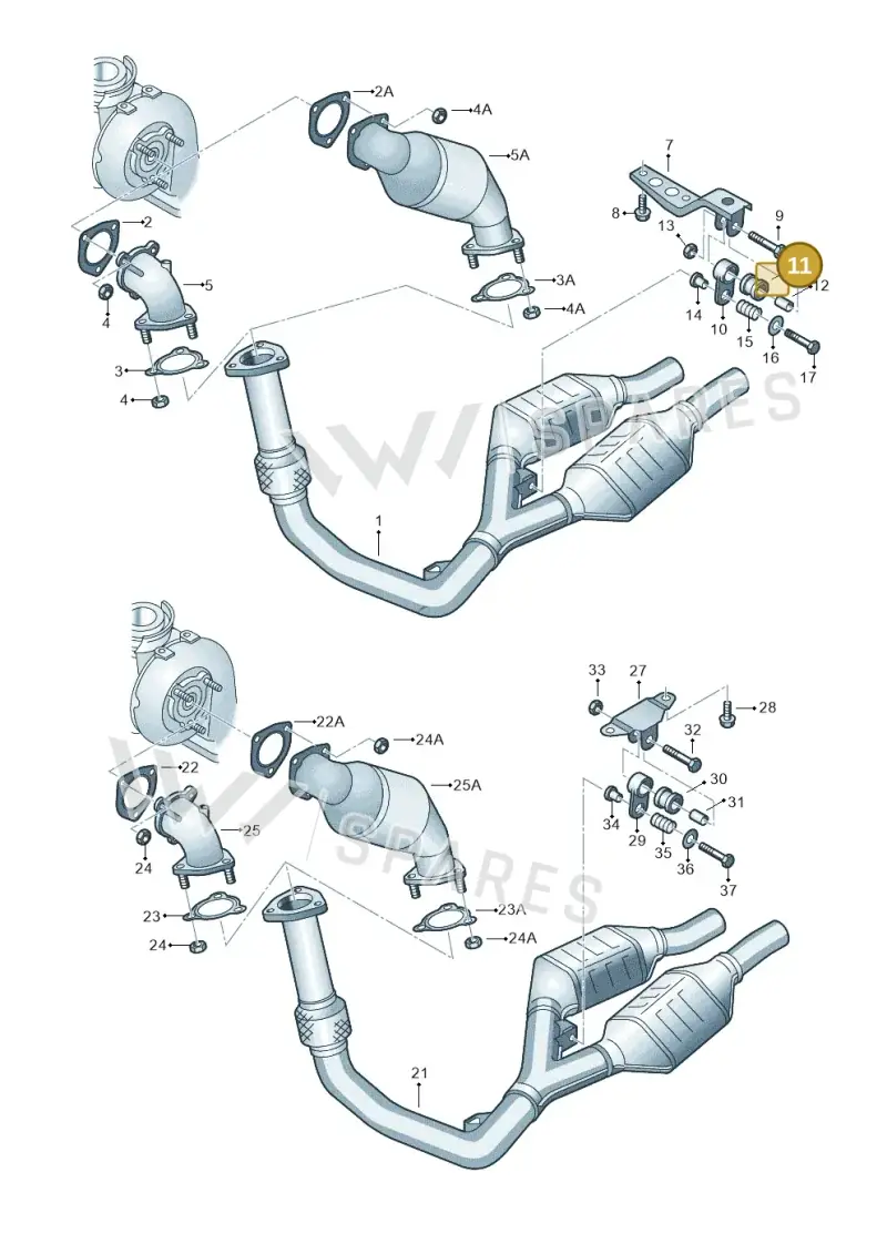 443253149B — Audi A6 Allroad qu. (2000-2005) diagram 264253670, position 11