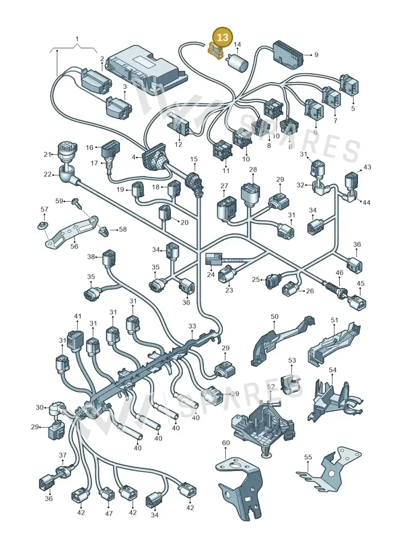 443971989 — Audi Q5 qu. 2.0 TDI (2012-2017) diagram 636971300, position 13