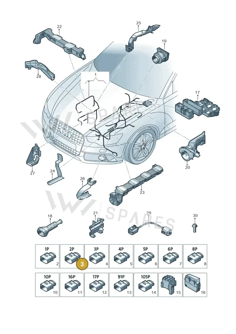 443971989 — Audi RS6 Avant (2013-2018) diagram 758971650, position 3