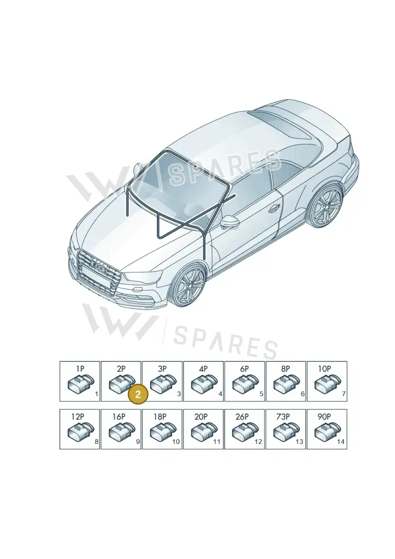 443971989 — Audi A3 Cab. 1.4 (2013-2016) diagram 778971810, position 2