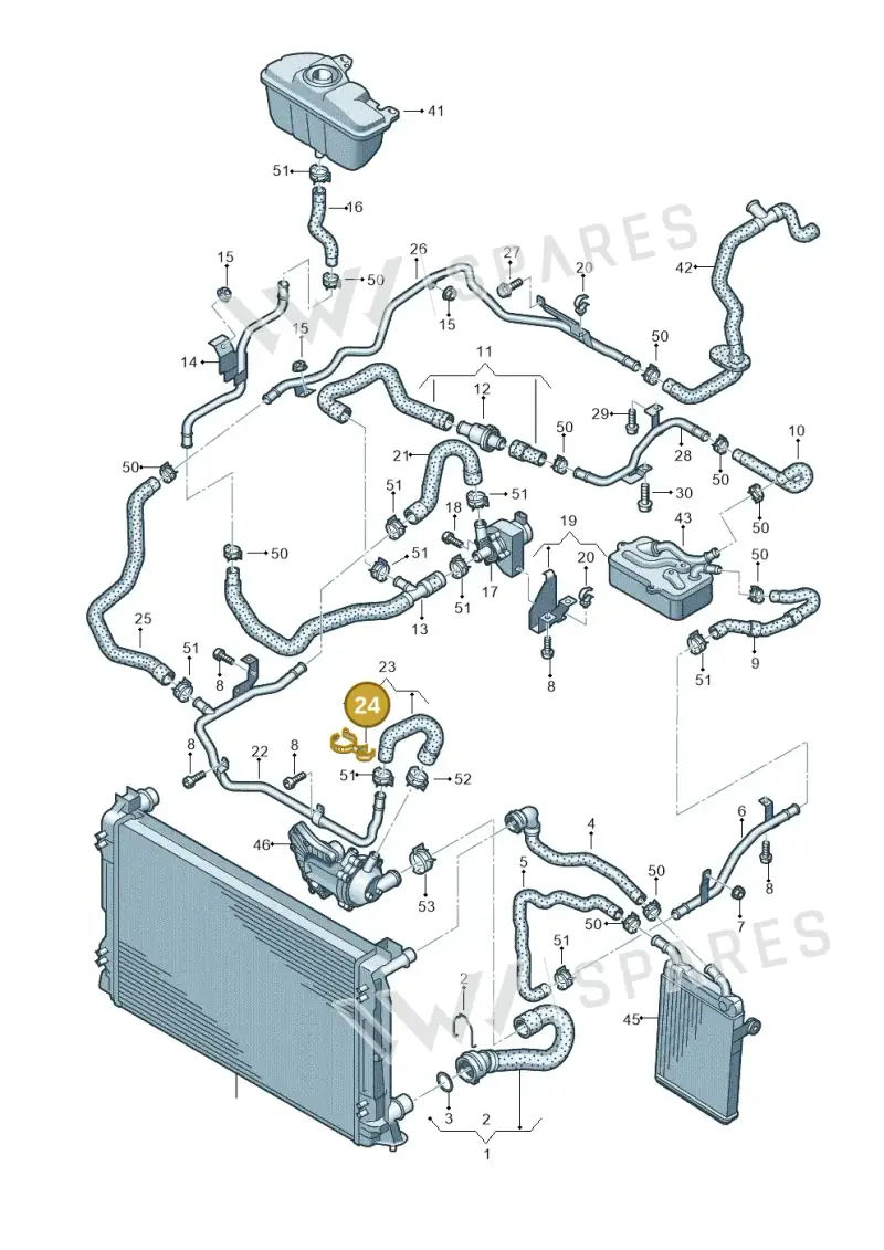 4A0121093 — Audi A6 2.7 TDI (2008-2011) diagram 448121640, position 24